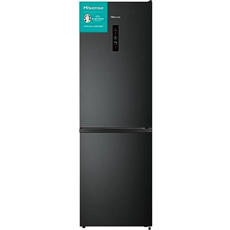 Hisense RB390N4BFC Kühl-Gefrier-Kombination, Total No Frost, Multi Air Flow, LED Display, Gemüsefach, Black INOX, EEK C