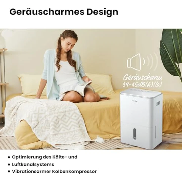 Comfee Luftentfeuchter Easy Dry 16L/Tag, 4 Modi, Wäschetrockner, Luftbefeuchter angeschlossen, Swing-Funktion, 3 l Wassertank, 32㎡/80 m³, Hochwertiges Material, Flexibel, Langlebig, 430 W Leistungsaufnahme – Bild 5