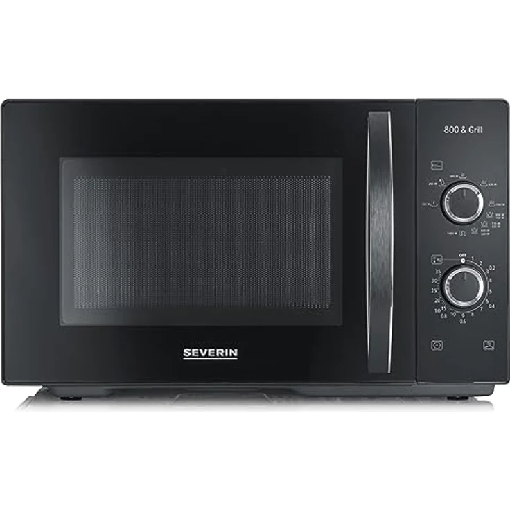Severin 7785 Mikrowelle schwarz 800 W Grillfunktion, Timer-Funktion – Bild 2