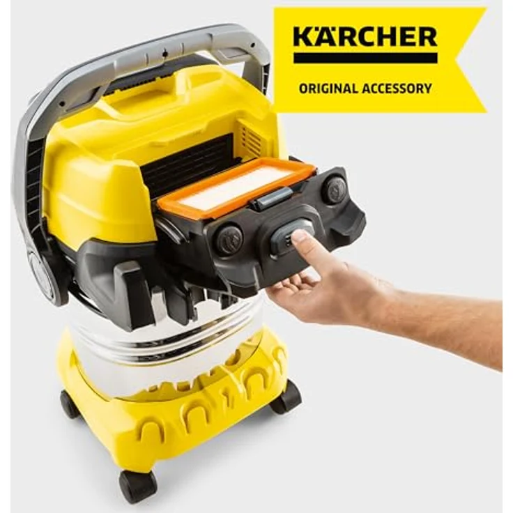 Kärcher Flachfaltenfilter für Kärcher Mehrzwecksauger WD 4 bis WD 6 (schnell und komfortabel austauschbar, ohne Schmutzkontakt, ermöglicht Nass- und Trockensaugen ohne Filterwechsel) – Bild 2