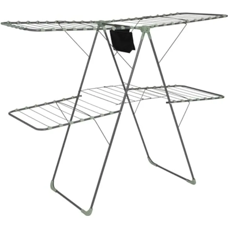 5 five simply smart Five Mojave Wäscheständer, bunt, 31 m Fassungsvermögen, Metall, 160 x 60 x 125 cm, faltbar, schwarz