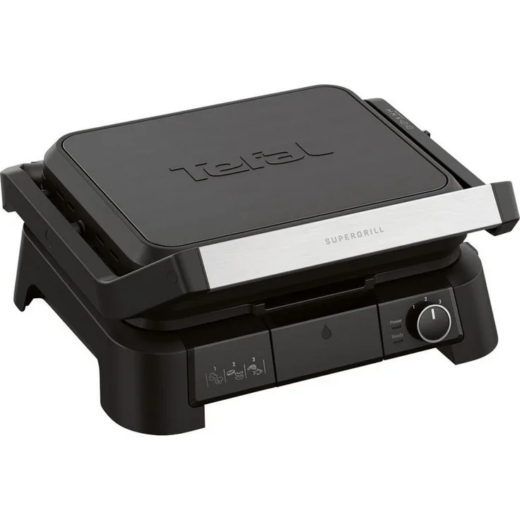 Tefal SuperGrill 3-in-1 Kontaktgrill, 2000 W, für bis zu 6 Personen, schwarz