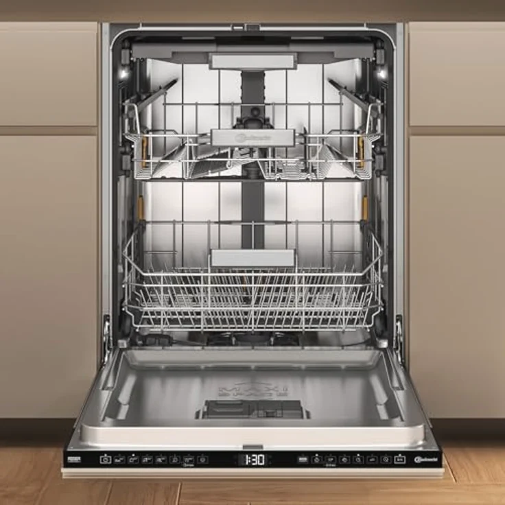 Bauknecht BD7I HF60 TUC Vollintegrierbarer Geschirrspüler/60 cm/15 Maßgedecke/PowerClean Pro-Effektive Hochdruckdüsen/Natural Dry-Automatische Türoffnung-Bessere Trocknung/MaxiSpace-Mehr Innenraum - Weiß – Bild 2