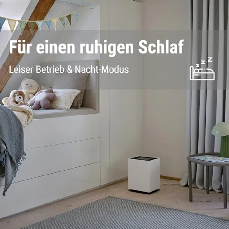 Stadler Form Luftbefeuchter Noah, für große Räume bis 110 m², energieeffizient, 4 Stufen & Turbo-Stufe, Hygrostat, App & WiFi, leise, weiß – Bild 4