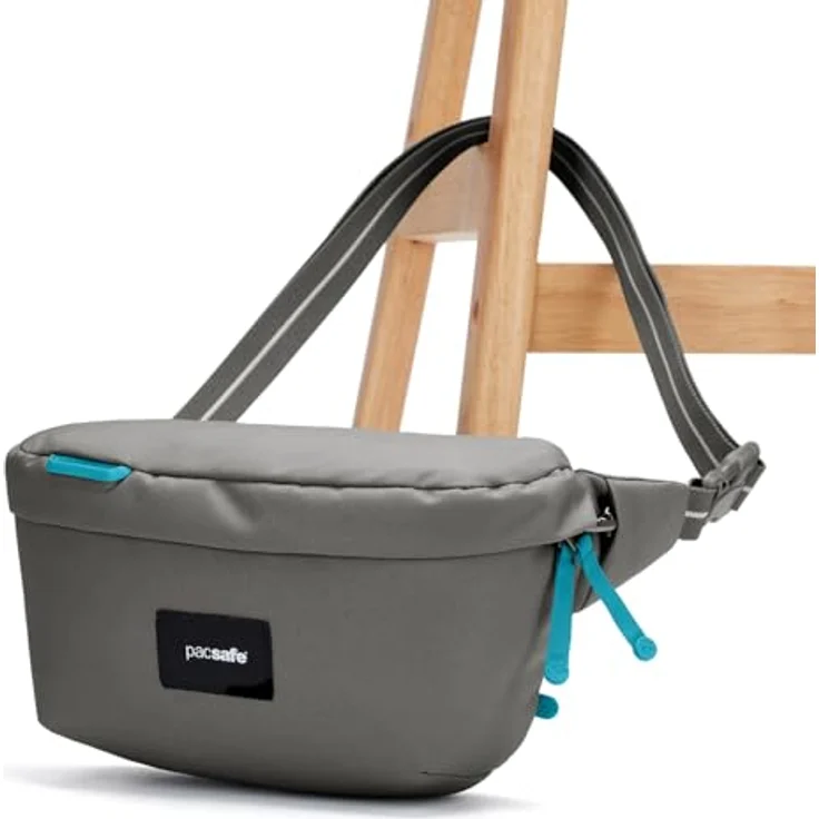 Pacsafe Pacsafe Go 0 Gürteltasche mit RFID Schutz, 27 cm, grau, 100% Polyester – Bild 5