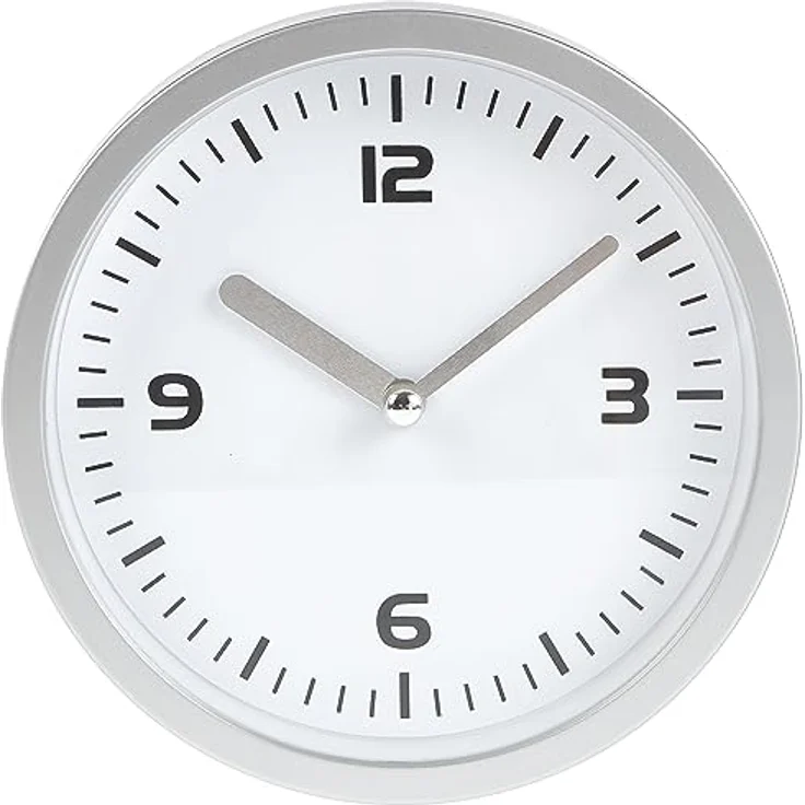 TFA Dostmann Badezimmeruhr, Quarzuhr, feuchtigkeitsabweisend, 4 große Saugnäpfe - Befestigung, weiß, 60.3012, L 163 x B 52 (94) x H 163 mm – Bild 1