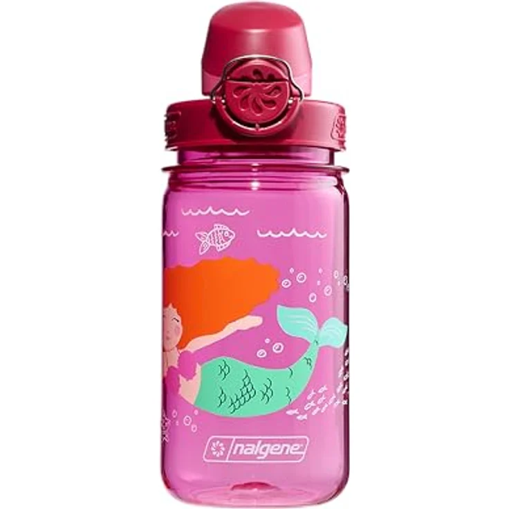 Nalgene OTF Kids Sustain, Kindertrinkflasche mit Einhanddruckverschluss, 0,35 L, BPA-frei, bruchfest – Bild 1