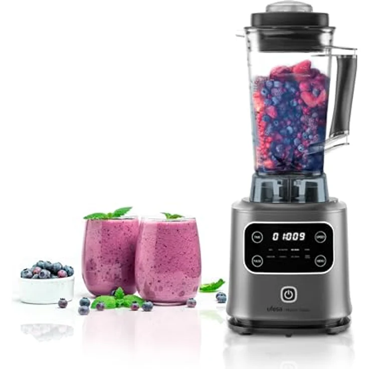 Ufesa Mystiz Topaz Standmixer, 2000W Leistung, 2L Tritan-Krug, Elektronische Geschwindigkeitssteuerung, Touchscreen, 6 Edelstahlklingen, 8 Automatische Programme, Eiszerkleinerer – Bild 1