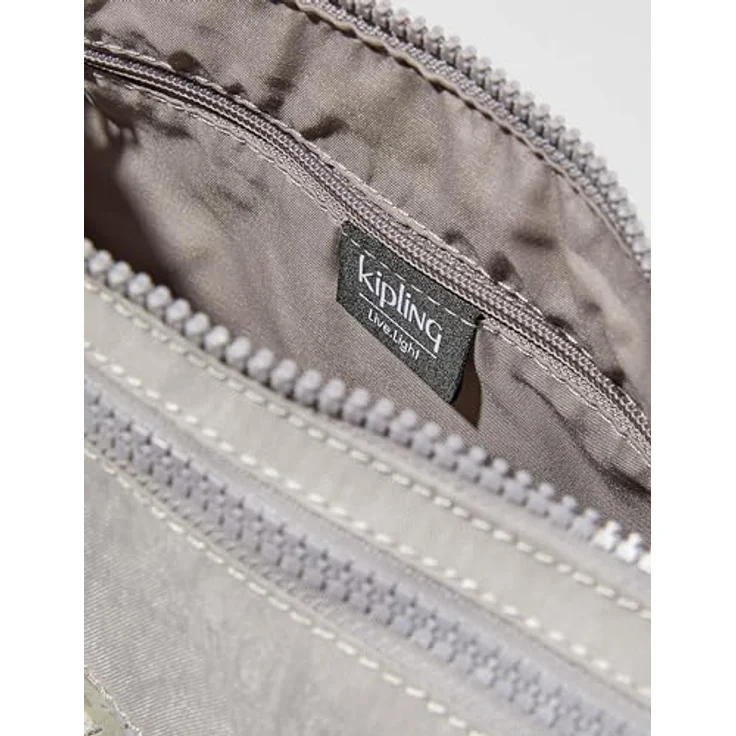 Kipling Classics Basic Alvar, Damen Umhängetasche mit zwei Hauptfächern, 33 cm, Grau – Bild 3