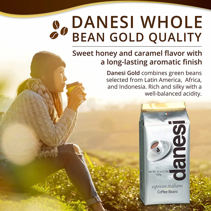 Danesi Oro Espresso ganze Bohne, 100% Arabica, 1kg – Bild 2