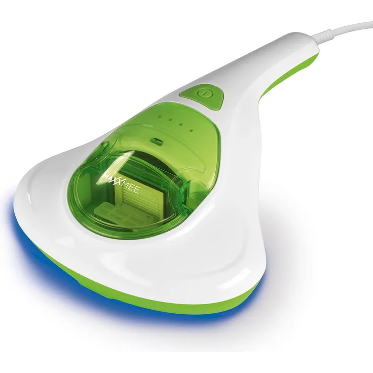 MAXXMEE Milben-Handstaubsauger mit UV-C Licht, 300 Watt, weiß-limegreen