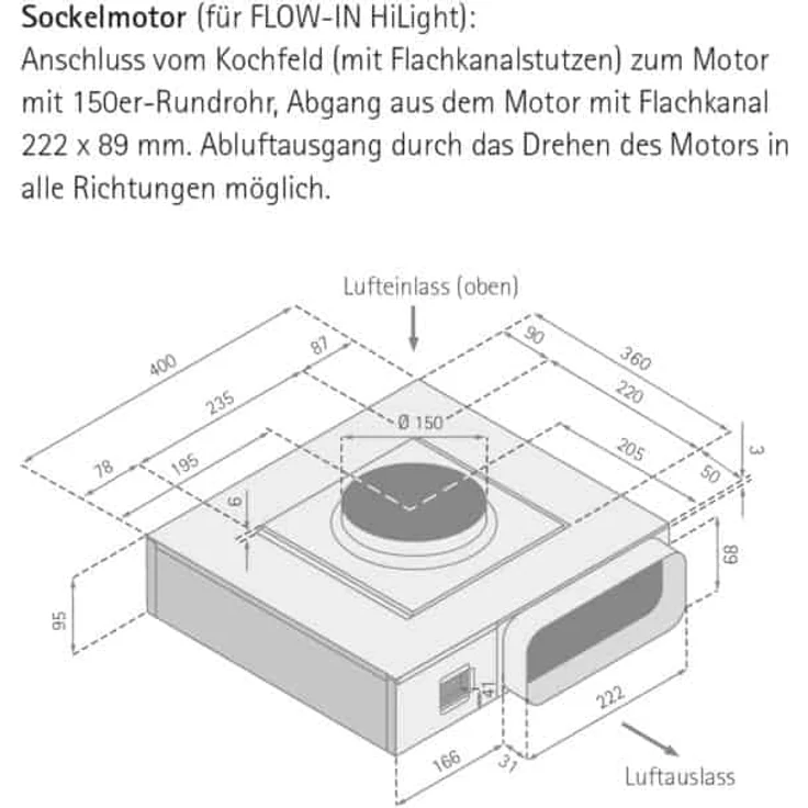 Silverline FLOW-IN HiLight Kochfeld (FLHK 800 ESK ), Glaskeramikkochfeld mit integriertem Abzug, 4 Kochzonen, 4-Stufen-Touch-Contol-LED, Restwärmeanzeige, Energieeffizienzklasse A, edelstahl, schwarz – Bild 5