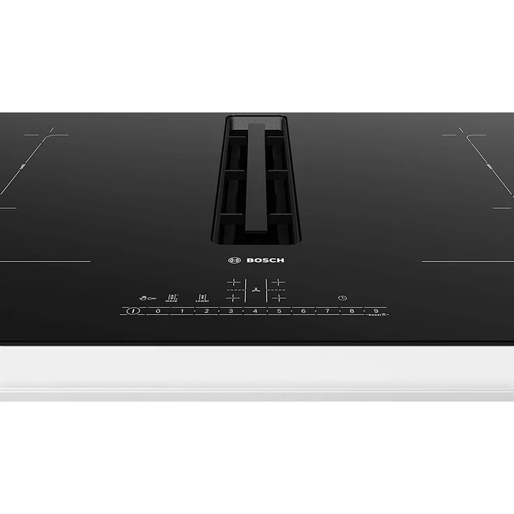 Bosch PVQ811F15E Serie 6 Induktionskochfeld mit Dunstabzug, Einbaugerät, Energieeffizienzklasse B, flexible Zonen 4, Leistungsstufen 17, Breite 80 cm, Glaskeramik, Touch Control, schwarz – Bild 2