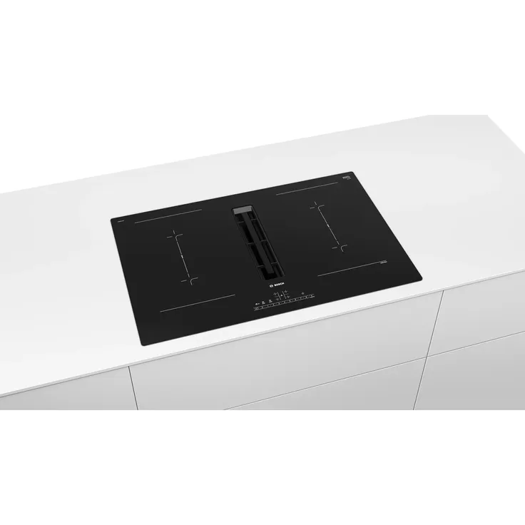 Bosch PVQ811F15E Serie 6 Induktionskochfeld mit Dunstabzug, Einbaugerät, Energieeffizienzklasse B, flexible Zonen 4, Leistungsstufen 17, Breite 80 cm, Glaskeramik, Touch Control, schwarz – Bild 3