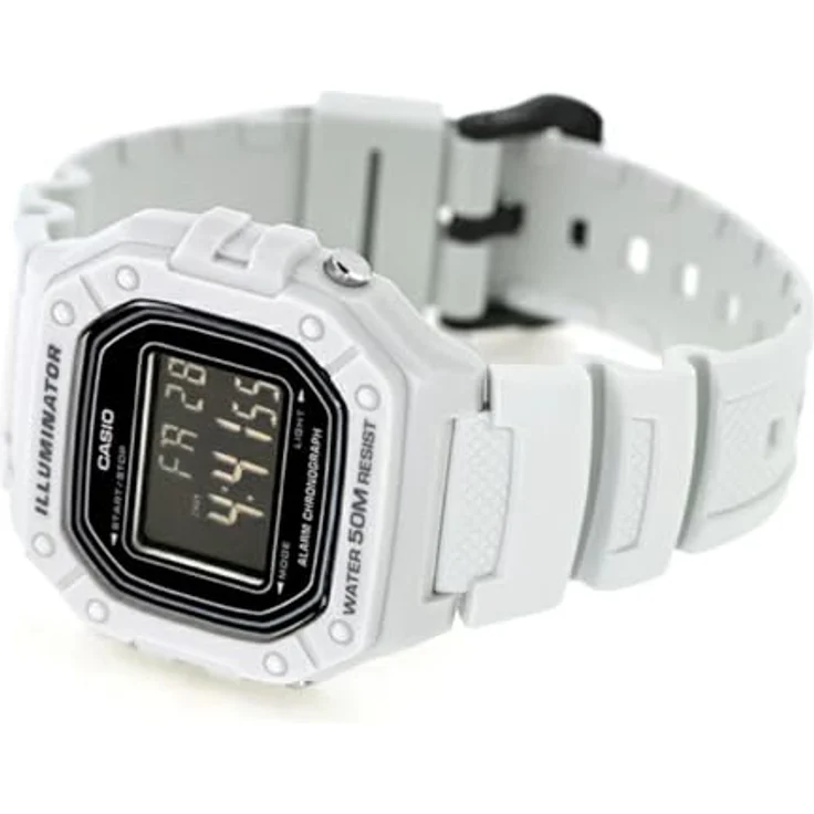 CASIO TIMELESS COLLECTION Chronograph W-218H-8BVEF, digitale Herrenuhr mit automatischem Kalender, schwarz – Bild 5