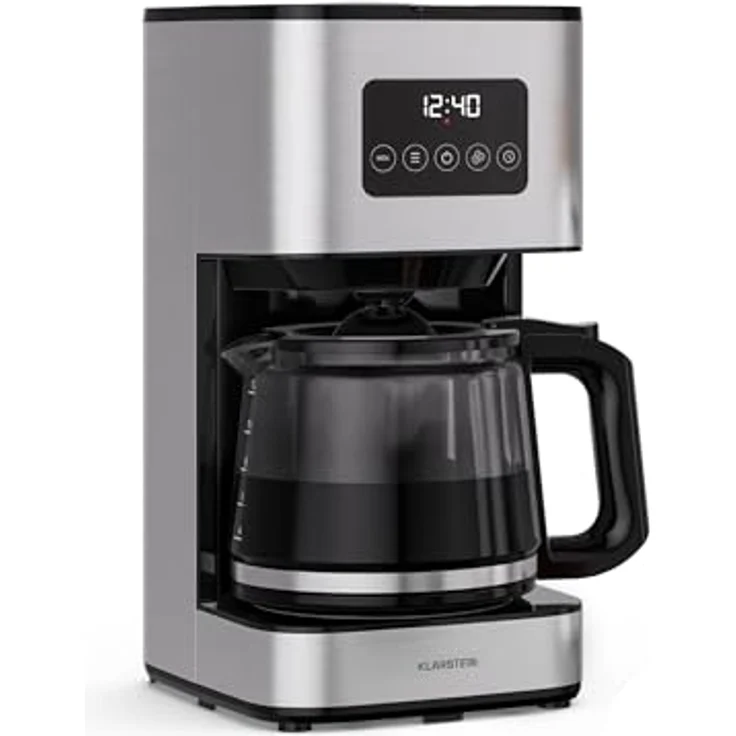 Klarstein Verosteel Filterkaffeemaschine Edelstahl, 1,5 L für bis zu 12 Tassen, LCD-Display, Warmhaltefunktion 40 min, Anti-Tropf-System, automatische Abschaltung – Bild 1