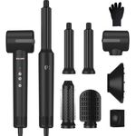 Sollero AirStyler 7 in 1 Haarstyler Haartrockner, innovative Lockentechnologie, Schwarz