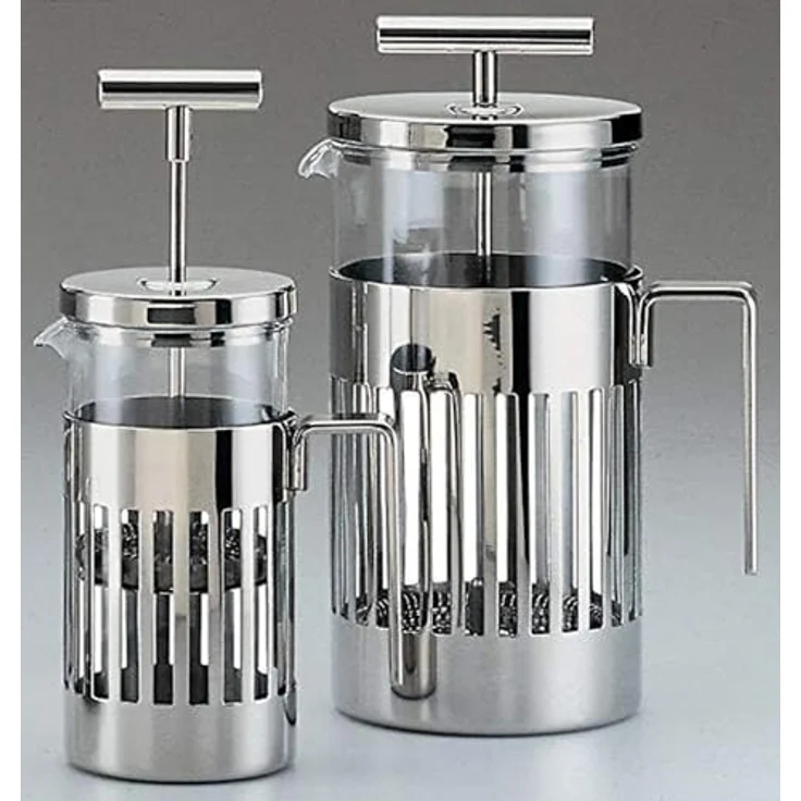 Alessi Pressfilter aus Edelstahl 18-10 glänzend poliert und hitzebeständigem Glas – Bild 5