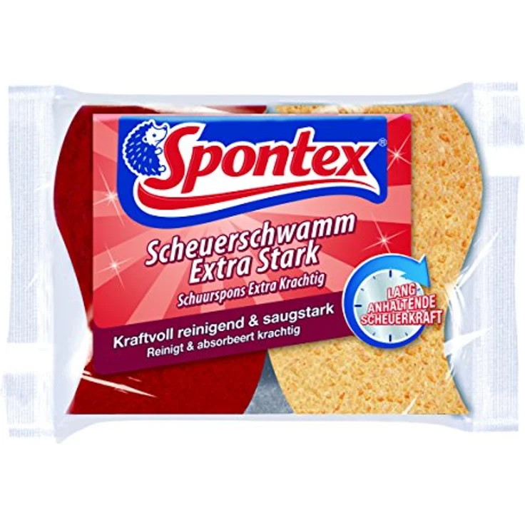 Spontex 19311013 Scheuerschwamm extra stark - 2 langanhaltende Scheuerschwämme. ideal für Töpfe und Pfannen – Bild 2