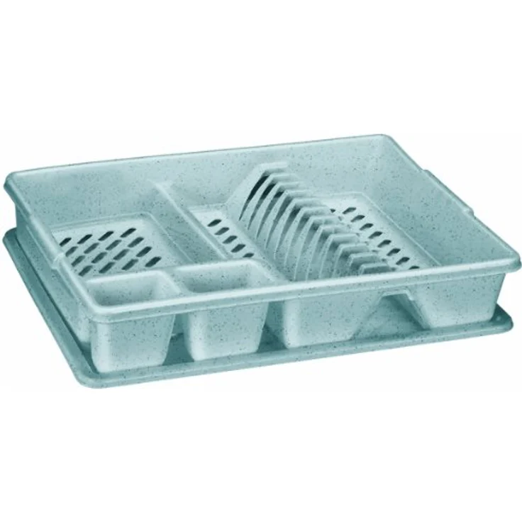 Curver Geschirrkorb mit separatem Abtropf-Tablett, Polypropylen, 45 x 38 x 8,8 cm – Bild 1