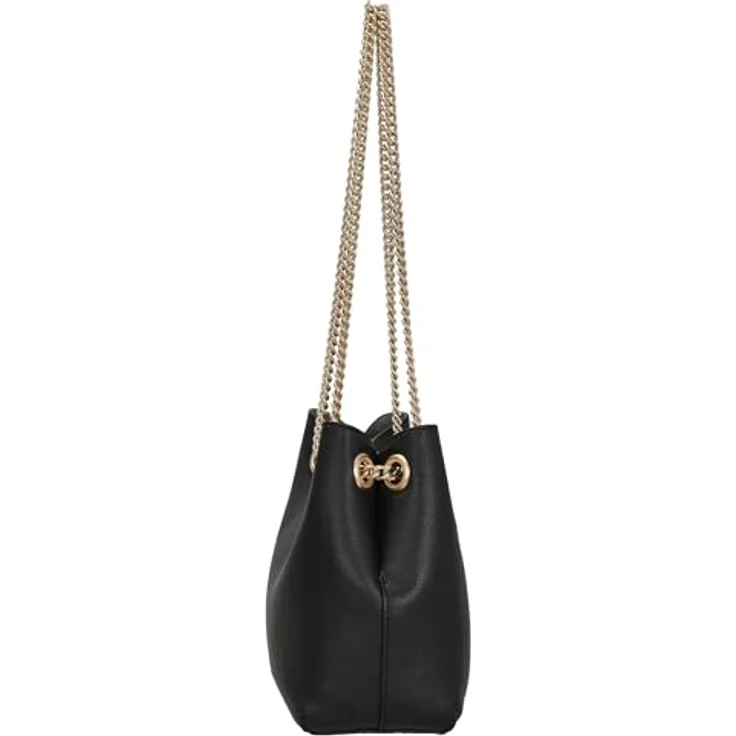 Calvin Klein Jeans Umhängetasche MNML MNGRM CHN SHLDR, schwarze Abendtasche mit CK-Logo, Schultertasche aus Lederimitat, 1 Hauptfach, Umhängekette – Bild 5