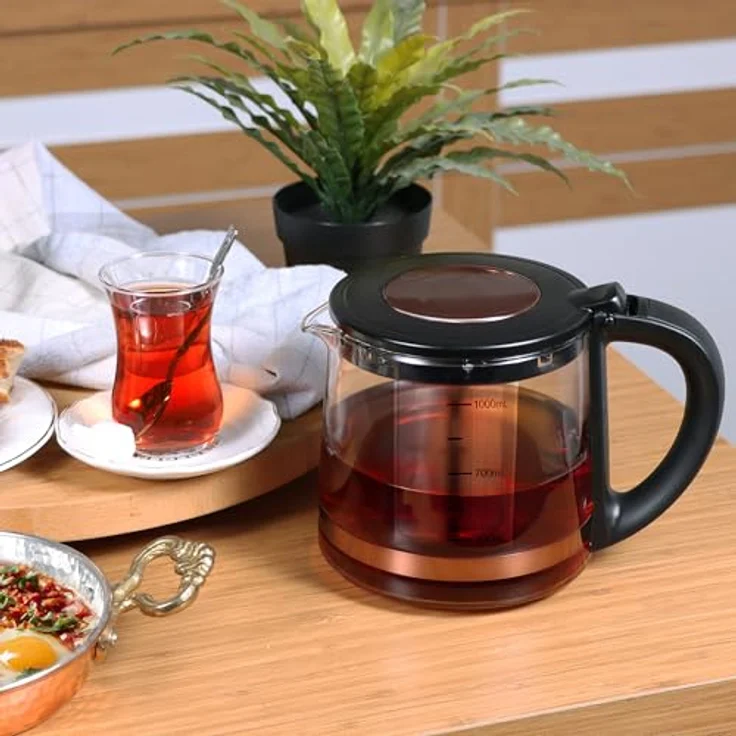 ANY MORNING Wasserkocher Any Morning Teeautomat, 1500 W, 2 l, elegantes Design mit blauer LED-Anzeige - Preisvergleich – Bild 4