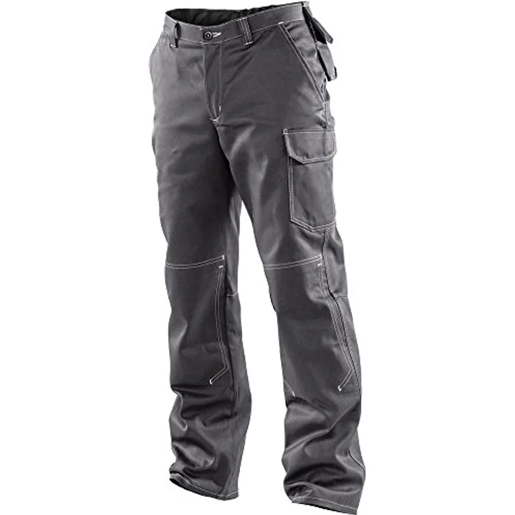 KÜBLER Workwear KÜBLER ORGANIQ Arbeitshose anthrazit, Größe 26, Herren-Arbeitshose aus Baumwolle, Arbeitshose mit Knieschutztaschen nach EN 14404, Bequeme Arbeitshose