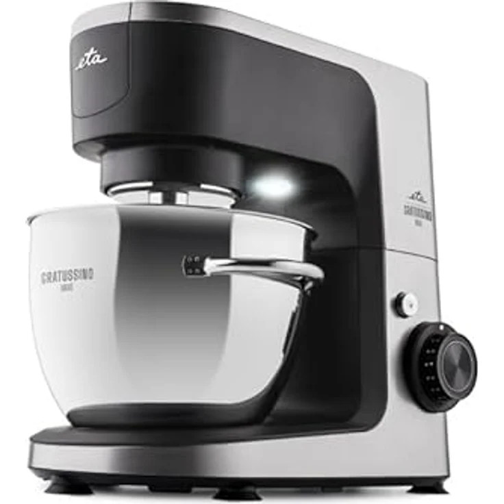 ETA Küchenmaschine Gratussino Maxo III 1200W 8 Geschwindigkeitsstufen Planetenrührsystem PULSE-Taste Edelstahlschüssel – Bild 2