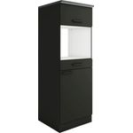 Optifit Umbauschrank für Mikrowelle Madrid420 anthrazit matt zerlegt reversibler Anschlag 60 x 60 x 174,4 cm - KUMA MHM606-9+