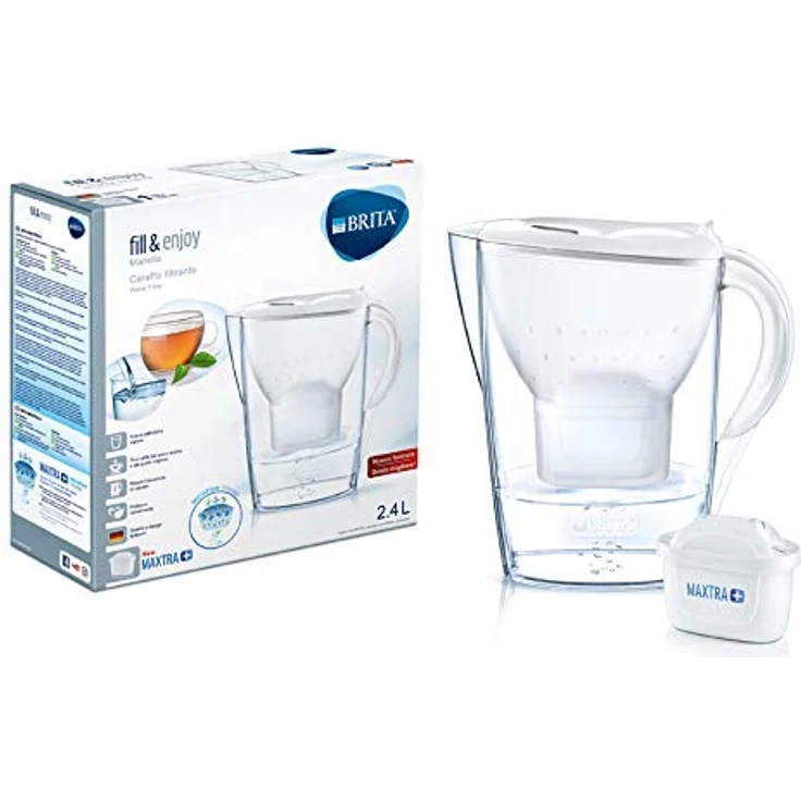 Brita – Karaffe mit Wasserfilter, kompatibel für Maxtra+-Kartuschen, Farbe: Weiß 2,4 L weiß – Bild 3
