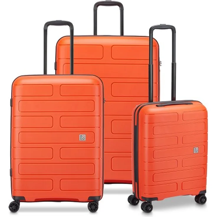 MODO by Roncato Supernova 2.0, 3-teiliges Kofferset mit 4 Rollen, orange, 100% Polypropylen, Maße: 51 x 31 x 76 cm – Bild 1