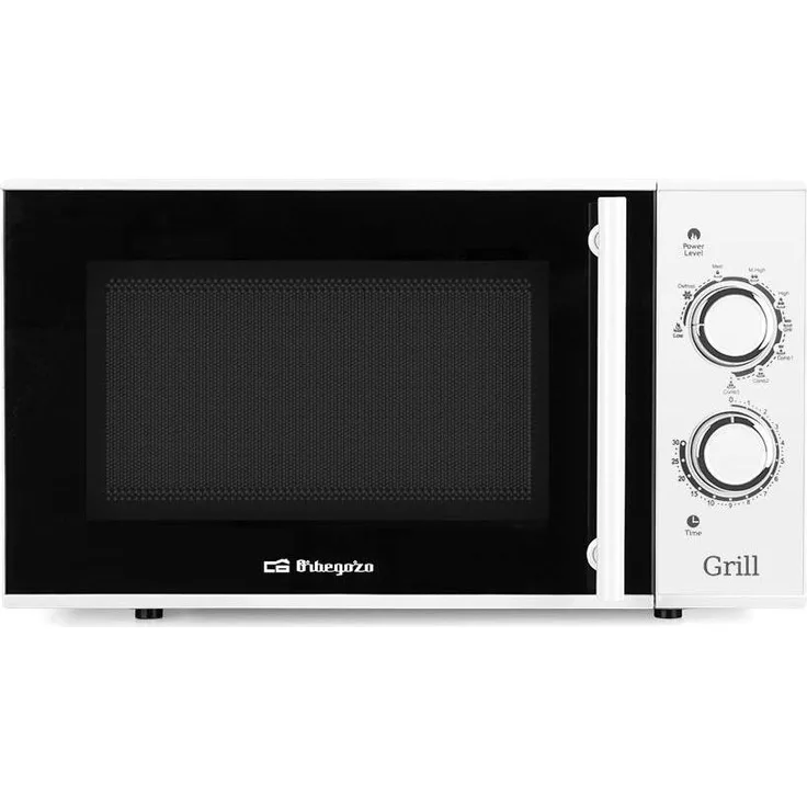 Orbegozo MIG 2320, Mikrowelle mit Grillfunktion, 23 Liter, 900 Watt, Weiss