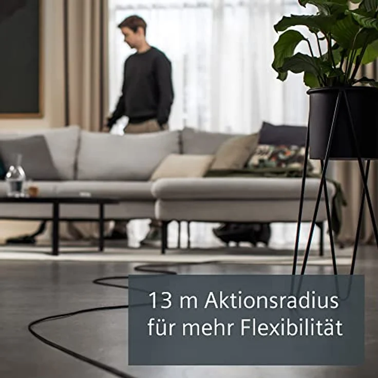 Siemens Staubsauger mit Beutel Q5.0 extreme silencePower VSQ5X500, Bodenstaubsauger, ideal für Allergiker, Hygiene-Filter, starke Saugleistung, XXL-Polsterdüse, langes Kabel, 650 W, schwarz – Bild 5