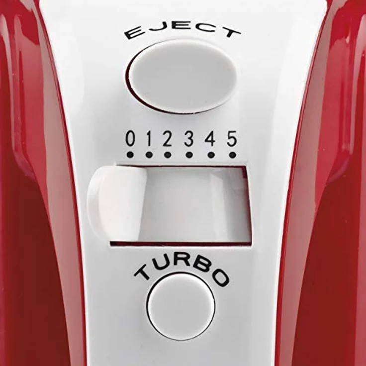 Girmi SB02 Elektrischer Handmixer, 170 W, Edelstahl-Rührbesen, Turbo-Funktion, 5 Geschwindigkeiten, rot – Bild 5