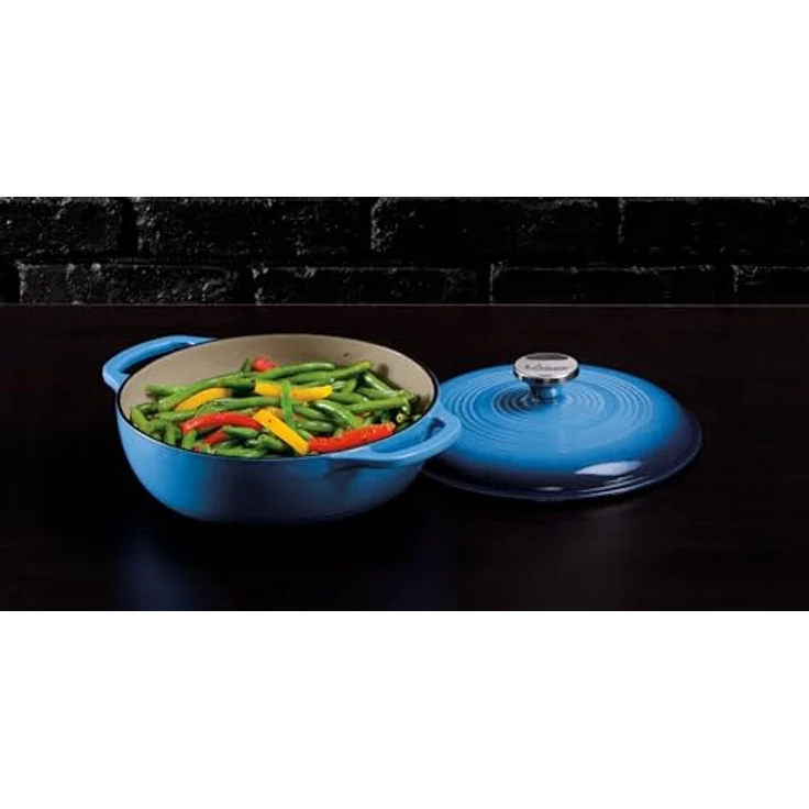 Lodge lierter Dutch Oven 3 Qt blau – Bild 4
