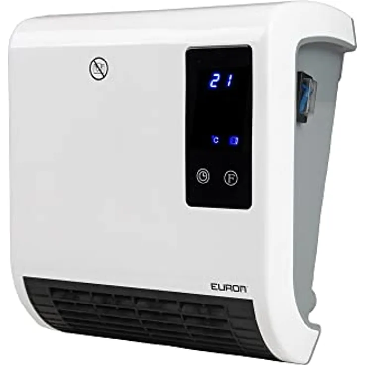 Eurom Badezimmerheizung Sani Fanheat 2000R 350081 (Bad-Heizung Wandheizung Bad-Heizlüfter Badezimmer-Heizlüfter) Leistung: 2.000 W/Eingangsspannung: 230 W/Bedienung: Fernbedienung, Schalttafel