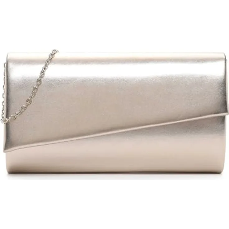Tamaris TAS Amalia, elegante Clutch aus Feinsynthetik mit abnehmbarem Umhängeriemen, Braun
