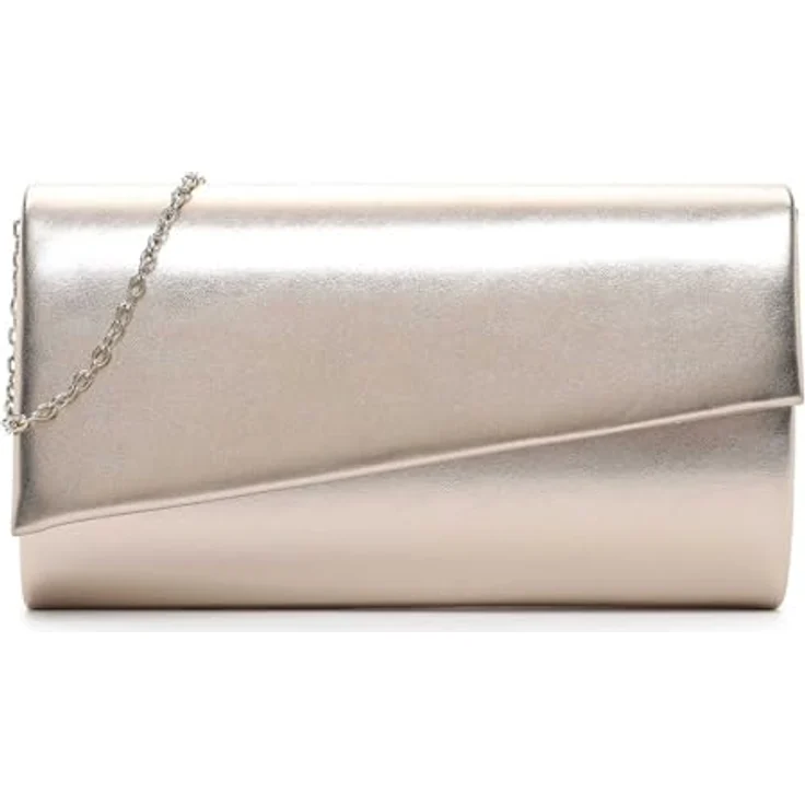 Tamaris TAS Amalia, elegante Clutch aus Feinsynthetik mit abnehmbarem Umhängeriemen, Braun – Bild 1