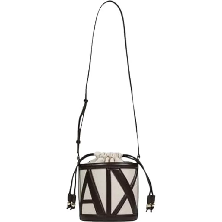 Armani Exchange Marisol Mini Bag, Umhängetasche aus 100% Leder, 17 cm, beige – Bild 4