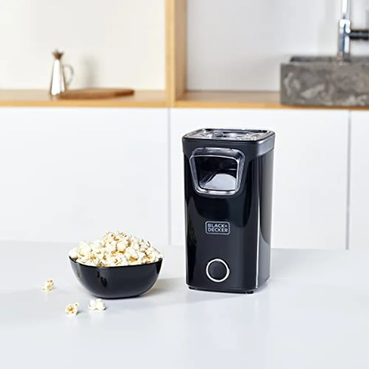 Black+Decker BXPC1100E Popcornmaker, 1100 Watt, ölfreier Popcorn-Maker, kompaktes Format, schnell fertig in 3 min, schwarz – Bild 6