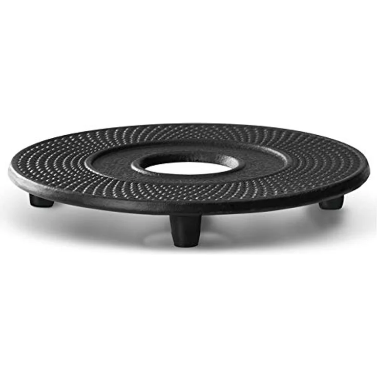Bredemeijer runder schwarzer gusseisener Untersetzer Jang Ø ca. 13 cm – Bild 1