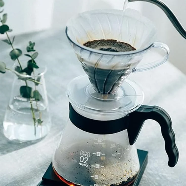 HARIO V60 Coffee Dripper and Server Set 02 - Black, inkl. 600mL Glaskanne und 40 Filterpapieren – Bild 5