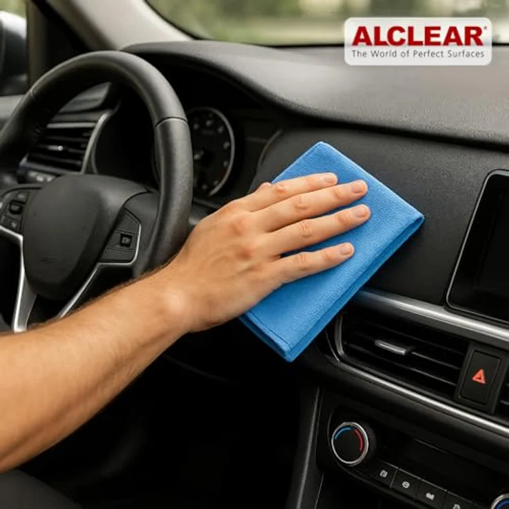 ALCLEAR 89915 Universal Allrounder Plus, Microfasertuch geeignet für Fast alle Oberflächen, Auto, Haushalt, Boot 40 x 40 cm, blau – Bild 9