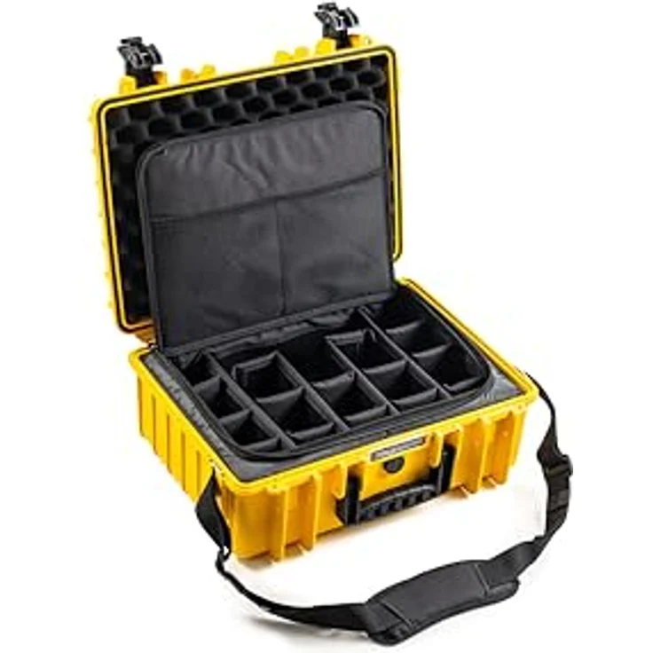 B&W International B&W Transportkoffer Outdoor Typ 5000 - Gelb - wasserdicht nach IP67 Zertifizierung, staubdicht, bruchsicher und unverwüstlich – Bild 1