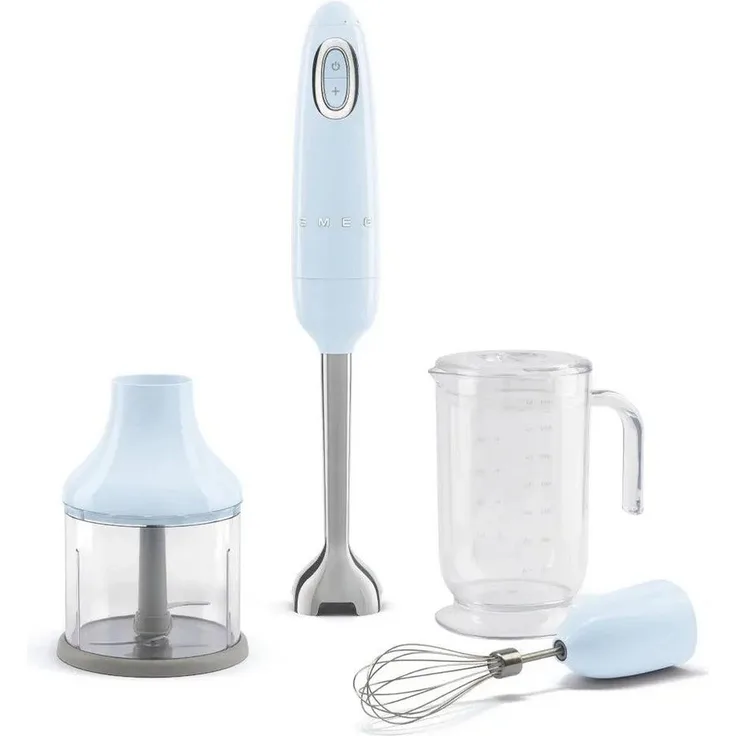 Smeg Stabmixer HBF03, 700-Watt-Motor, Retro-Design, blau