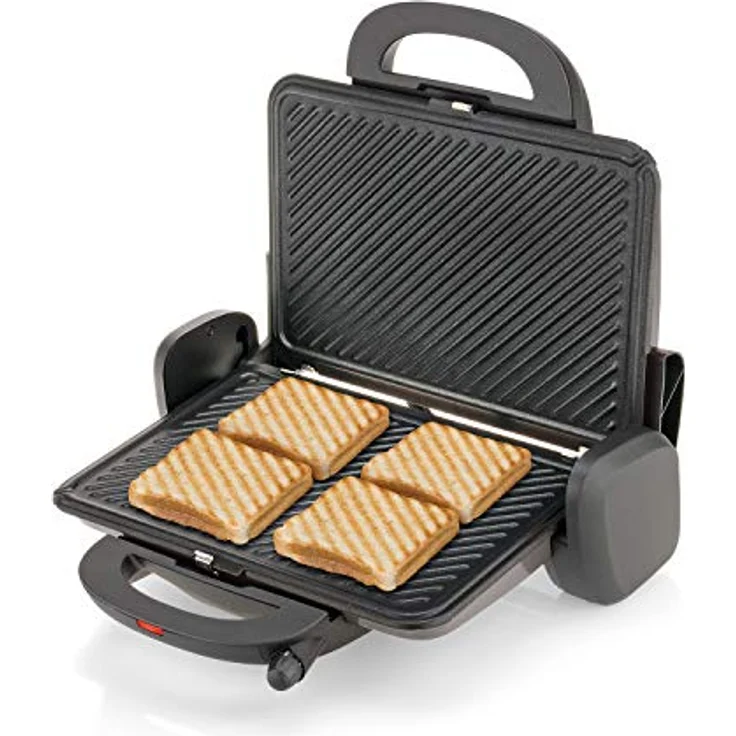 Arzum AR2037 Sandwichmaker, 1800 Watt, Antihaftbeschichtung, bis zu 180° Öffnung, grau – Bild 4