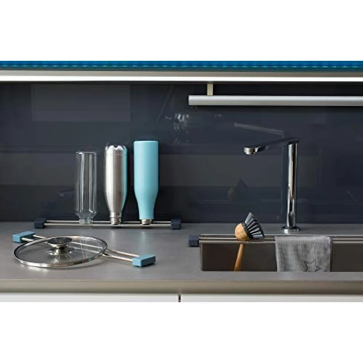 Sanni Shoo drip.line - multifunktionaler Spülen-Abtropfer, Spültuchhalter, Ordnungshelfer, Spülbecken- Organizer, Abtropfgestell, Utensilien-Halter, Caddy - das Original aus dem TV (Anthrazit, Pure) – Bild 5