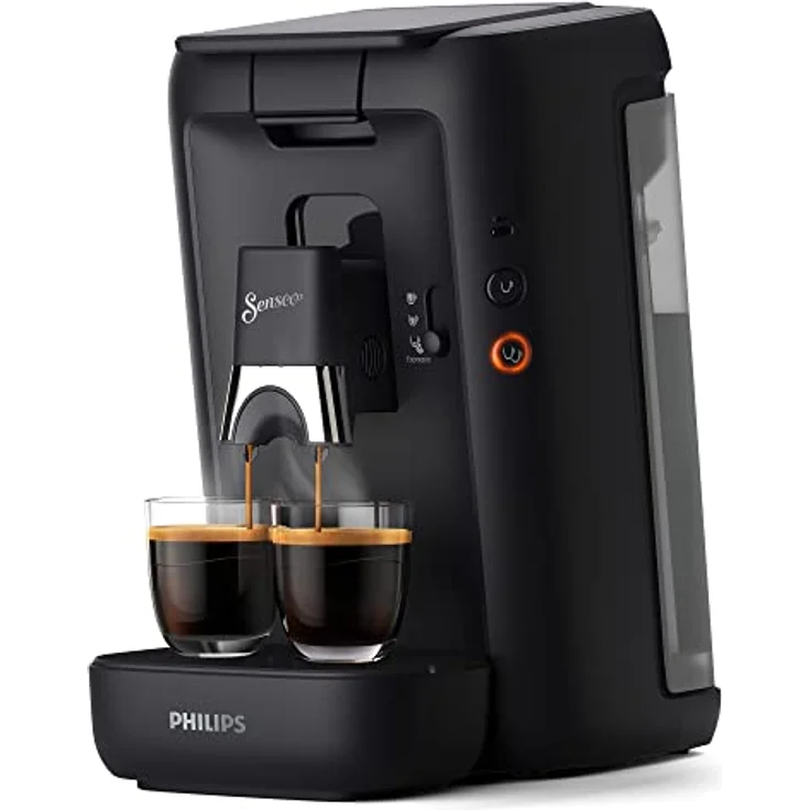 Philips Senseo Maestro Kaffeepadmaschine mit Kaffeestärkewahl und Memo-Funktion, 1,2 Liter Wasserbehälter, Grünes Produkt, Farbe: Schwarz (CSA260/60) – Bild 1