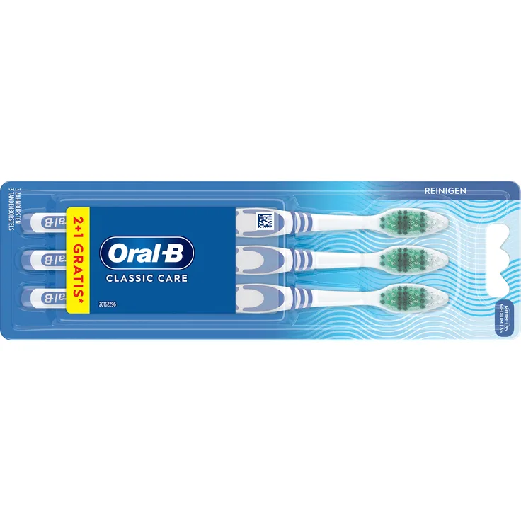 Braun Oral-B CLASSIC CARE, Mittel Zahnbürsten für gründliche Zahnreinigung mit gewellten Borsten