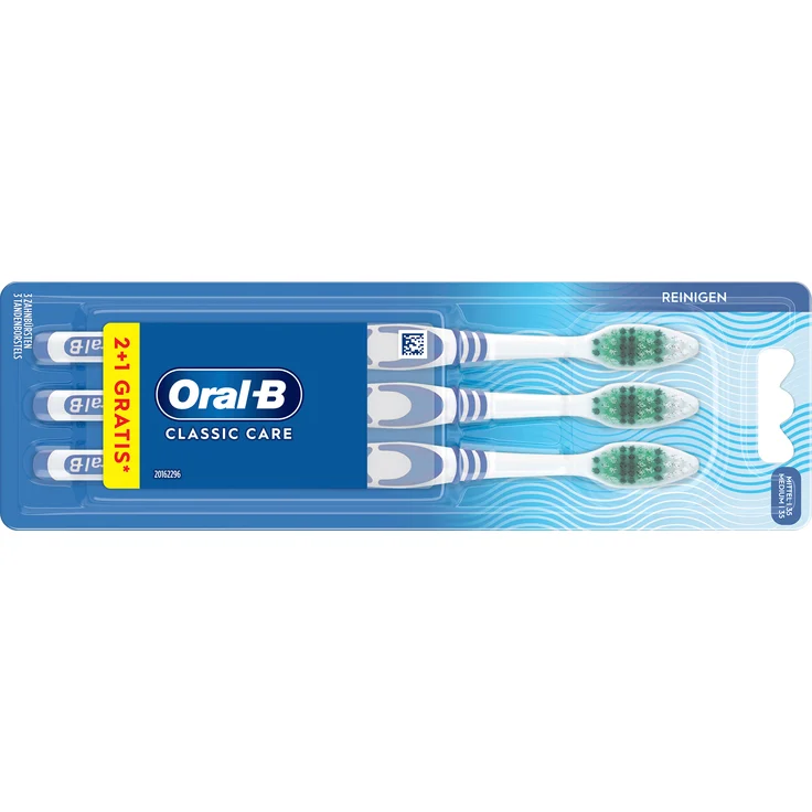 Braun Oral-B CLASSIC CARE, Mittel Zahnbürsten für gründliche Zahnreinigung mit gewellten Borsten